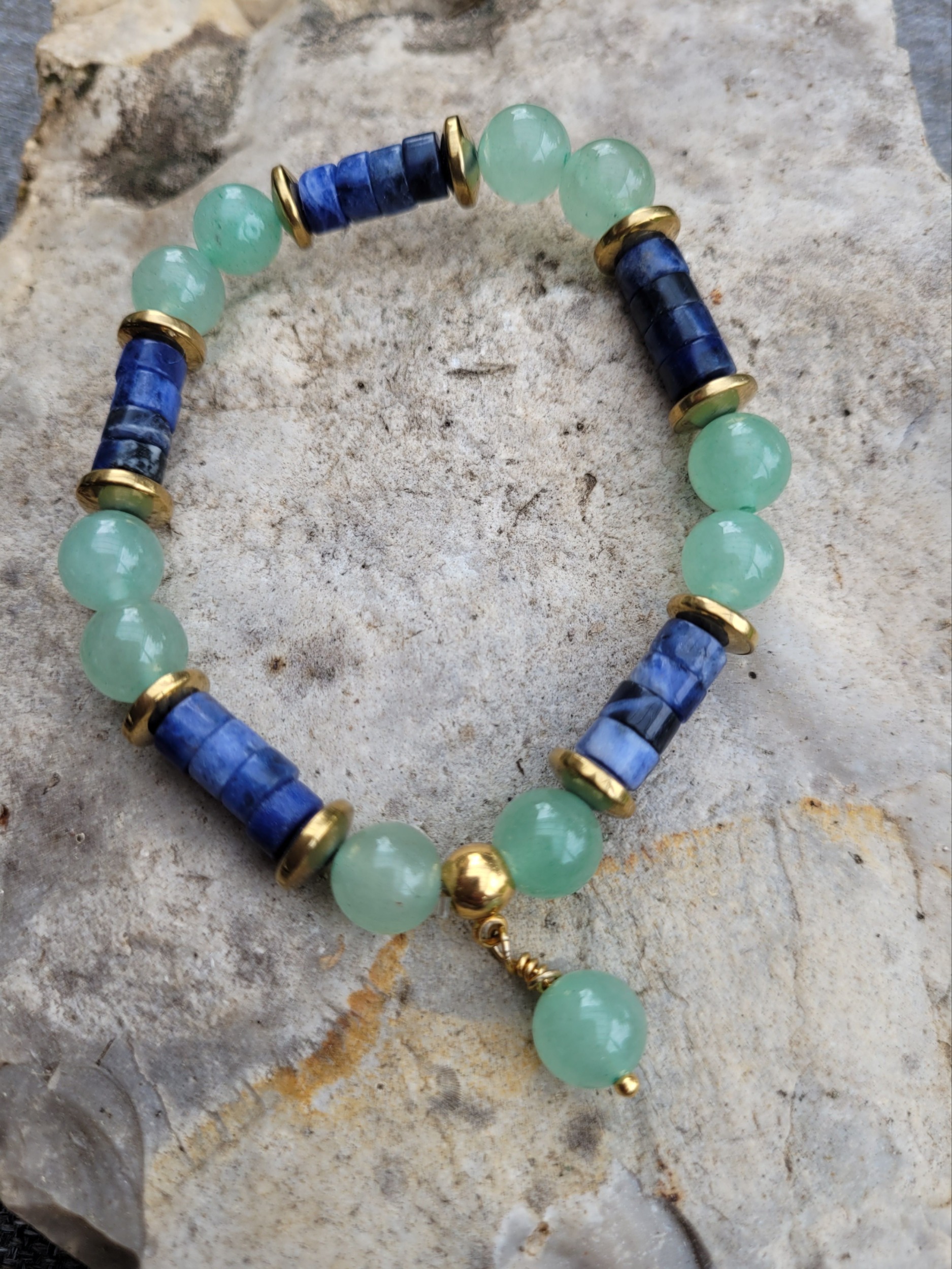 Aventurine verte et Sodalite Aventurine verte et Sodalite